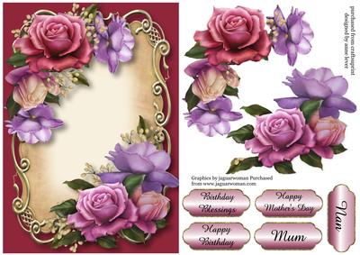 Beautiful Belle Roses Floral Plaque