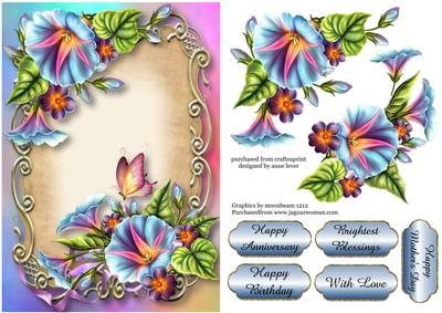 Morning Glory Floral Plaque