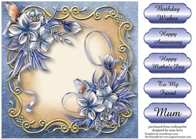 Wynter Flowers Floral Plaque - Square