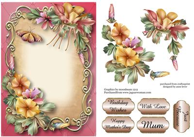 Fleur De La Foret Pink Floral Plaque