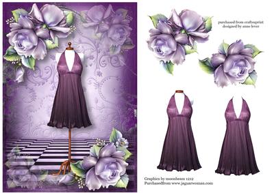 Chic Amethyst Dress and Roses