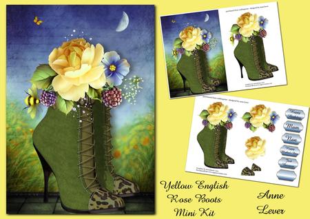 Yellow English Rose Boots Mini Kit
