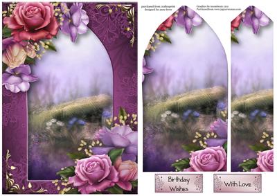 Arched Scene Stacker - Belle Roses