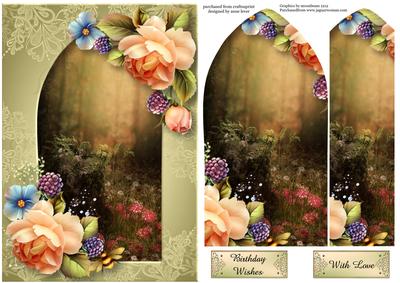 Arched Scene Stacker - English Roses