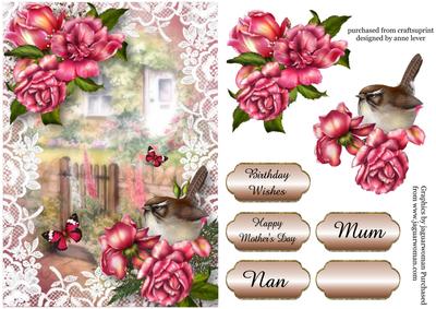 Gorgeous Glory Roses Wren on Lace