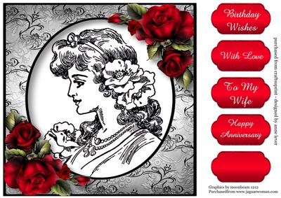 Art Nouveau Red Roses