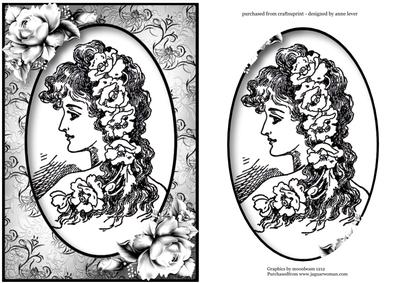 Art Nouveau Monochrome Beauty