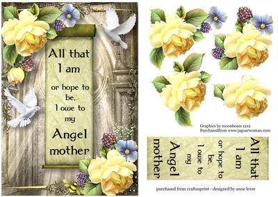 Soft Yellow Roses - My Angel Mother - 