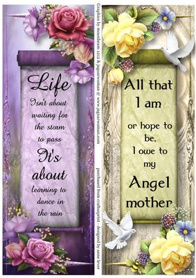 2 Large Dl Inspiration Toppers - Life Isn't About - 