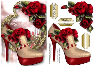 Stunning Shoes - the Paris Collection - Red Roses