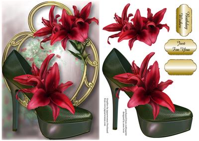 Stunning Shoes - the Venice Collection - Red Lilies