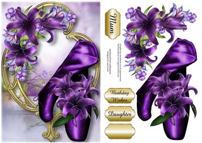 Stunning Shoes - the Ballet Collection - Dark Purple Lilies