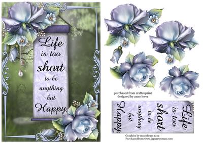 Porcelain Roses - Life is Too Short to Be - 