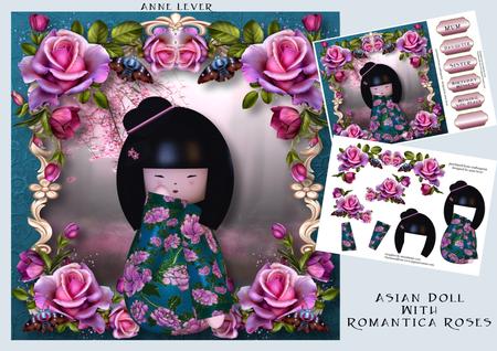 Asian Doll with Romantica Roses
