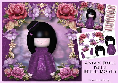 Asian Doll with Belle Roses