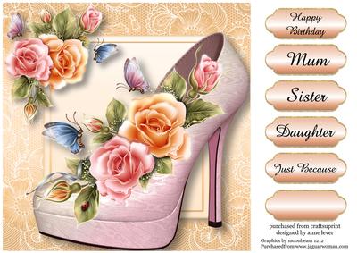 Stunning Shoes Lacey Square - the London - Rosy Glow Roses