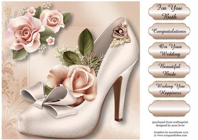 Stunning Shoes Satin Square - the Wedding - Pink Roses