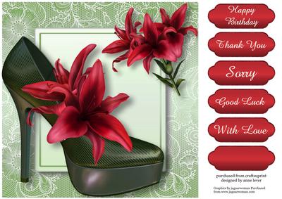 Stunning Shoes Lacey Square - the Venice - Red Lilies