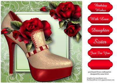 Stunning Shoes Lacey Square - the Paris - Red Roses