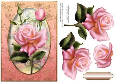 Beautiful Edwardian Roses with Decoupage