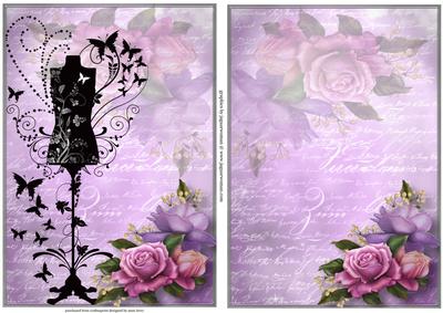 2 Belle Roses, Script & Mannequin Toppers