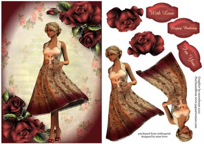 Summer Flowers Dress with Roses