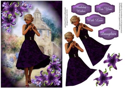 Deep Purple Dress & Dark Shadows Lilies