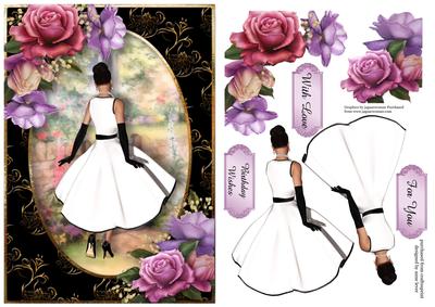 Crisp White Dress & Belle Roses