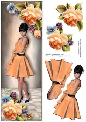 Large Dl Peach Roses Chic