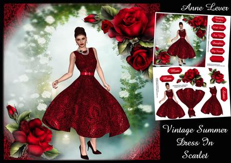 Vintage Summer Dress in Scarlet