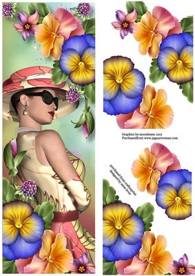 Large Dl Pansies Chic