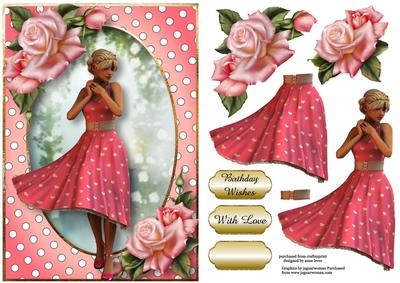 Perfect Polka Dots and Pale Pink Roses