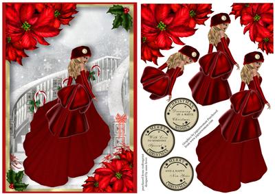 Christmas Beauty Ascending the Stairs