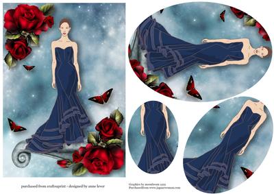 Striking Red Roses & Butterflies Pyramid