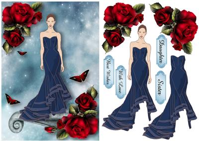 Striking Red Roses & Butterflies
