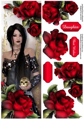 Large Dl the Pirates Daughter & Red Roses
