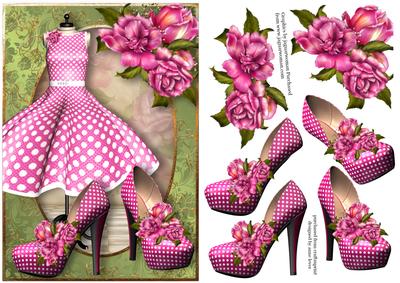Pink Polka Dot Dress & Shoes