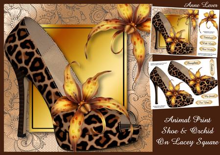 Animal Print Shoe & Orchid on Lacey Square