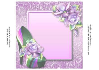 Insert for Fabulous Stripe Shoe & Vibrant Roses Lacey Square
