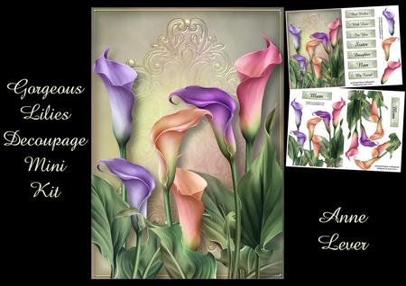 Gorgeous Lilies Decoupage Mini Kit