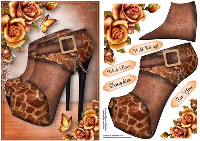 Giraffe Print Platform Shoes & Roses