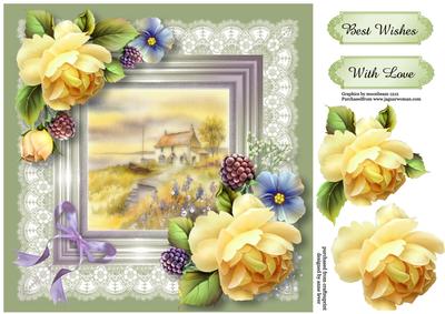 Seaside Cottage with Lace and Soft Roses
