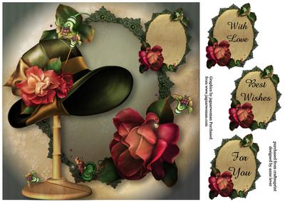 Blush Rose Bonnet and Hatpins