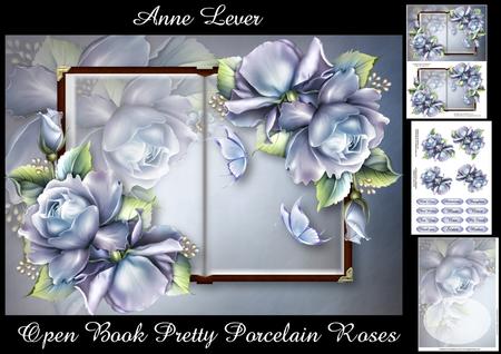 Open Book Pretty Porcelain Roses