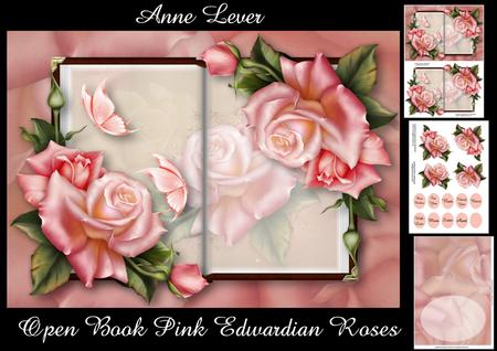 Open Book Pink Edwardian Roses