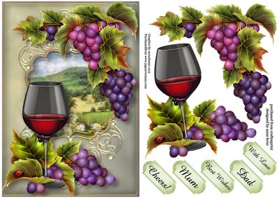 Red Wine & Grapes on the Vine