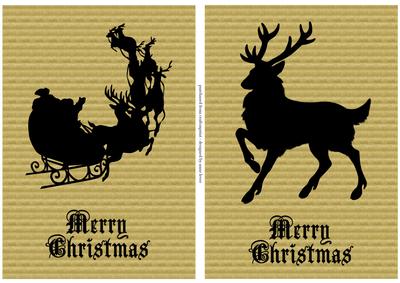 Kraft Paper Christmas Silhouettes 1