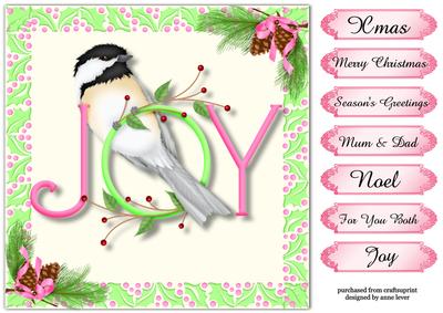 Chickadee Joy Christmas - Quick Topper