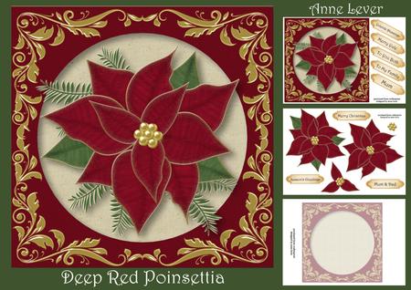 Deep Red Poinsettia Mini Kit
