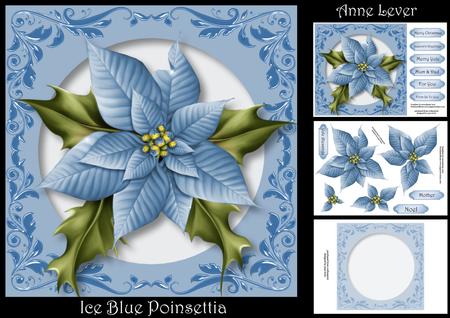 Ice Blue Poinsettia Mini Kit
